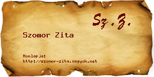 Szomor Zita névjegykártya